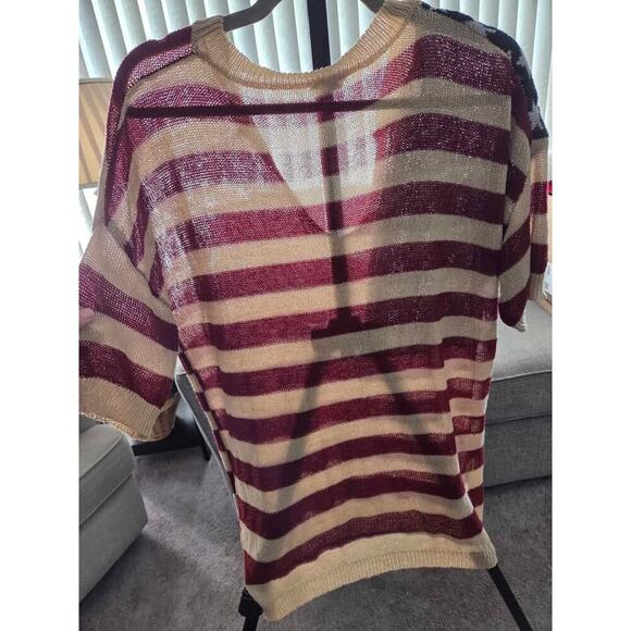 Firework Ready Star-Spangled Oversized Knit Top Medium - Picture 4 of 5